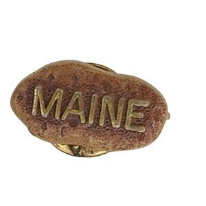 Vintage Maine Potato Lapel Pin Aroostook County Hat Pinback Tie Tack